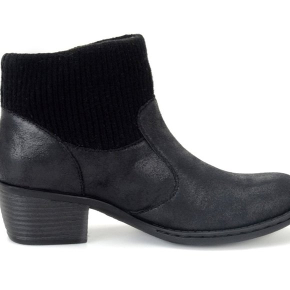 BORN B.O.C BENDELL BLACK ANKLE BOOTS WOMENS - Picture 1 of 4
